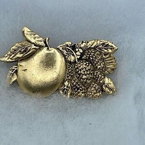 Vintage brass fruit brooch 1995 BG.